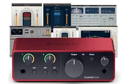 Focusrite Scarlett Solo (4th Gen) Audio Interface and Waves Musicians 2 Bundle