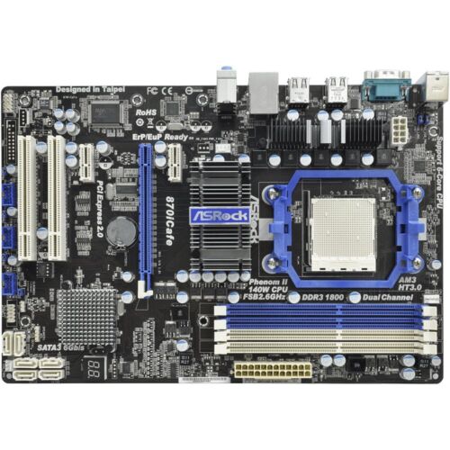 ASROCK 870iCafe Motherboards AMD 870 DDR3 Socket AM3 ATX