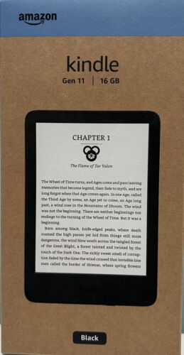 AMAZON KINDLE E-READER, 11TH GEN, 16GB, WI-FI, 6″, BLACK (2024 RELEASE), NEW