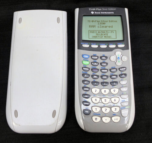 Texas Instruments TI-84 Plus Silver Editon Scientific Calculator Gray w/Cover