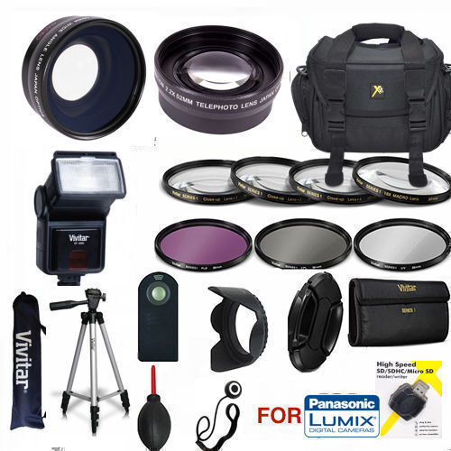 PANASONIC LUMIX FZ-1000 COMPLETE PRO 62MM HD KIT TRIPOD FLASH LENSES FILTERS