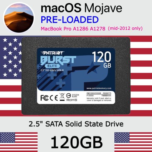 mid-2012 MacBook Pro Solid State Drive | 120GB 128GB 2.5″ A1278 A1286 | Mojave