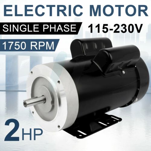 Electric General Purpose Motor 2HP 56C 1750RPM Single Phase 5/8″Shaft TEFC