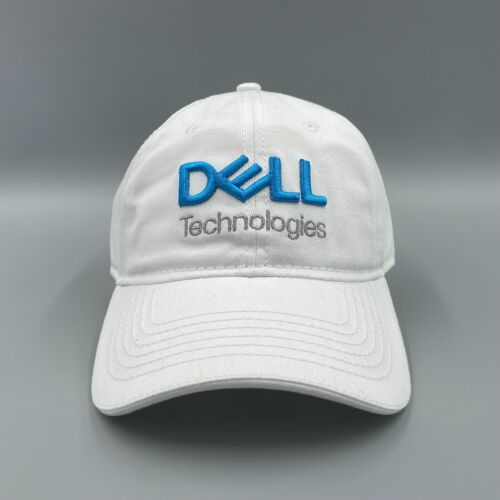 DELL Technologies Computer Texas Hat White Blue Spell Out Cap