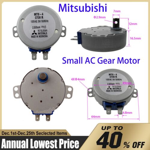 Mitsubishi MT8-4 3rpm AC100V/110V 3W 50/60HZ 50TYZ PMSM Synchronous Geared Motor