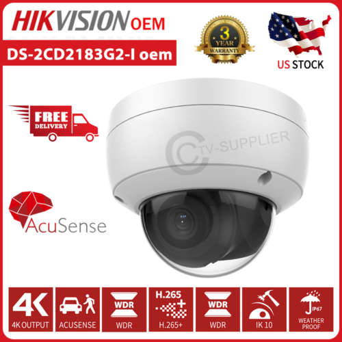 Hikvision DS-2CD2183G2-I oem Camera AcuSense 4K Deep learning 8MP POE IP Camera