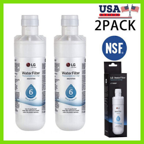 2 PACK Refresh Refrigerator Ice Water Filter LG LT1000P ADQ747935 Brand New,USA