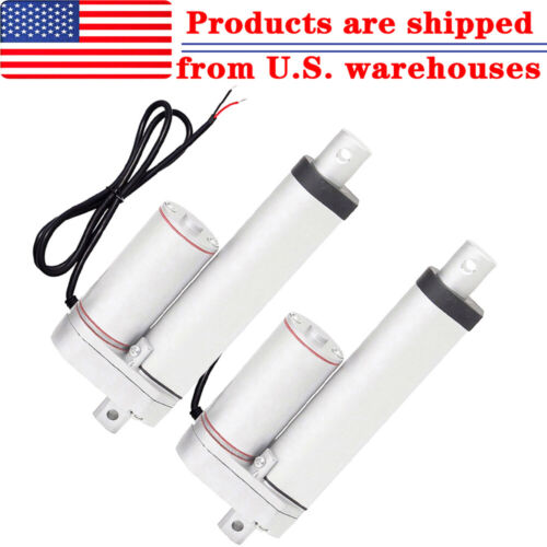 2 Set 4″ Linear Actuators 12V DC Motor 330lbs/1500N Pound Lift for Auto Car Door