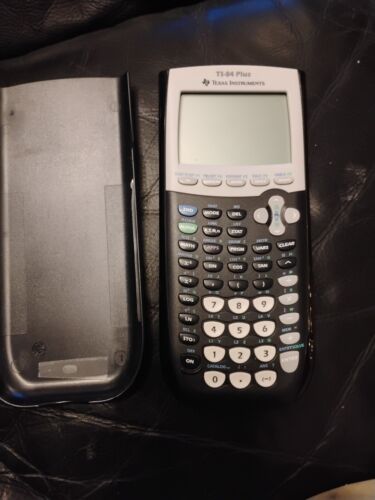 Texas Instruments TI-84 Plus Graphing Calculator Black Works Great Case