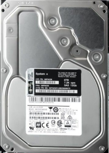 00FN229 00FN228 00FN232 IBM 6TB 7.2K RPM 12Gb/s NL G2HS 3.5″ SAS HDD Hard Drive