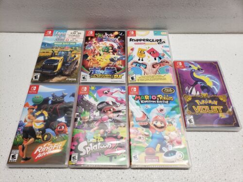 *No Games* Lot Of 7 Nintendo Switch Game (Pokken, Splatoon 2, Farming Sim, Etc.)