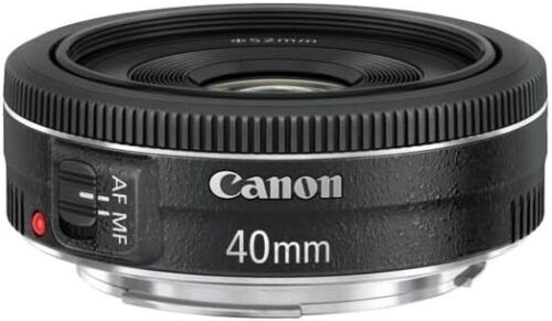 [Canon] EF 40mm f/2.8 STM Pancake Lens (Bulk Package) – Black