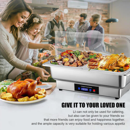 9-QT Electric Chafing Dish Stainless Steel Buffet Servers Chafer Food Warmer