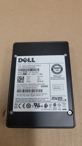 Dell Enterprise KWH83 Dell 800GB NVMe PCIe Gen3 PM1725a Samsung SAS SSD 2.5in