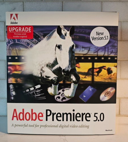 Adobe Premiere 5.0 / 5.1  Macintosh CDs, Manuals, Quick Reference Card with SN