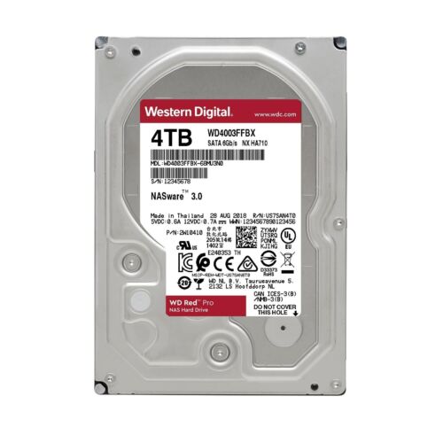 Western Digital 4TB WD Red Pro NAS Internal Hard Drive, 256MB Cache – WD4003FFBX