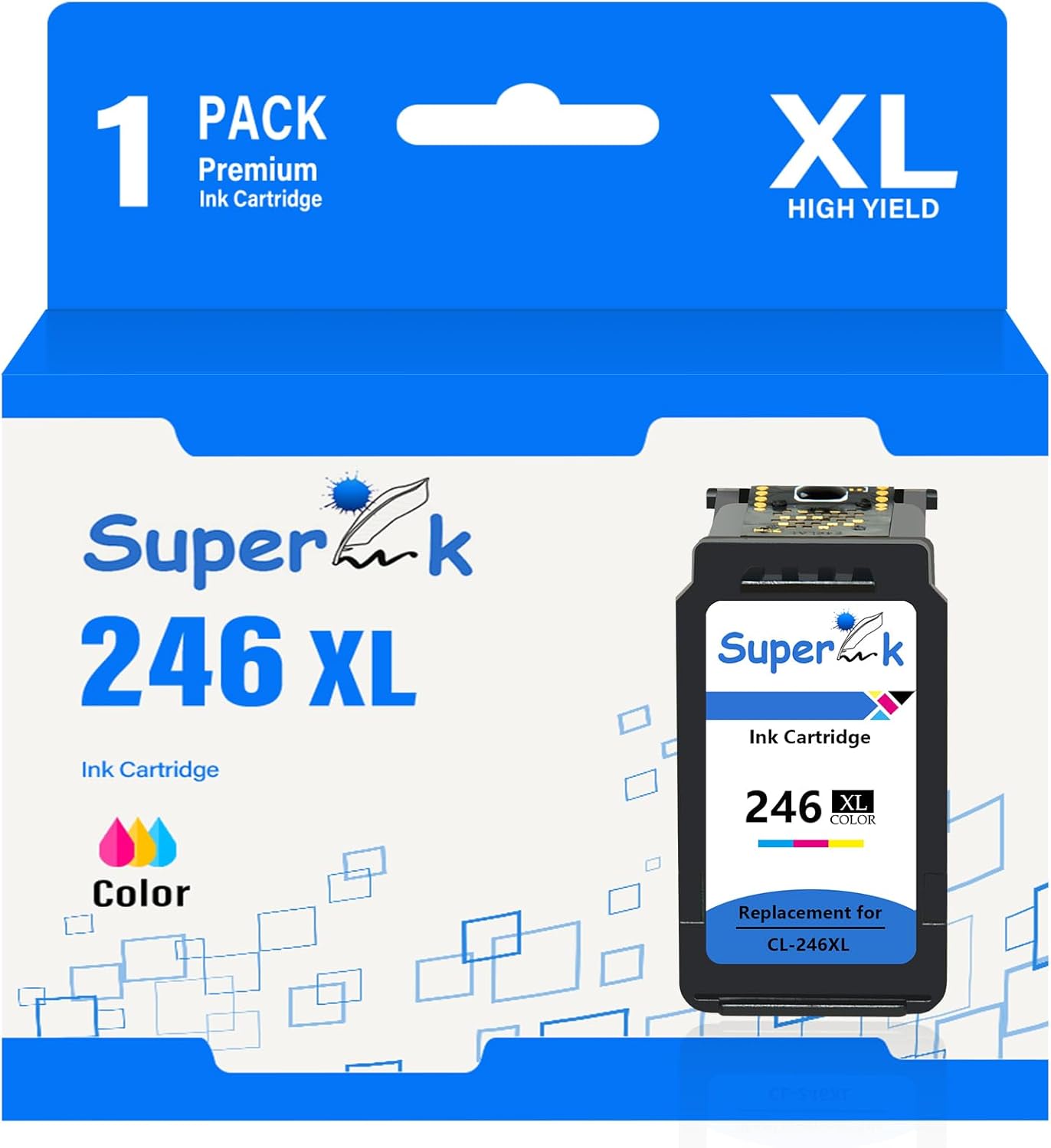 Remanufactured Ink Cartridge Replacement for CL-246 246XL CL-246XL (1 Color) Compatible with PIXMA iP2820 MG2420 MG2520 MG2555 MG2920 MG2922 MG2924 MG3020 MX490 MX492