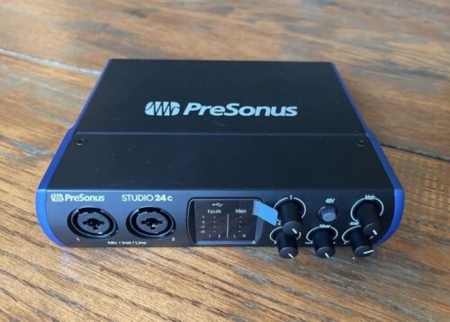 PreSonus Studio 24c USB-C Audio Interface with XLR10 10’ XLRF-XLRM Cables