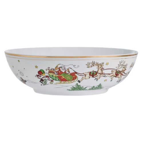 Fitz & Floyd St. Nicholas 9.25″ Round Porcelain Serving Bowl