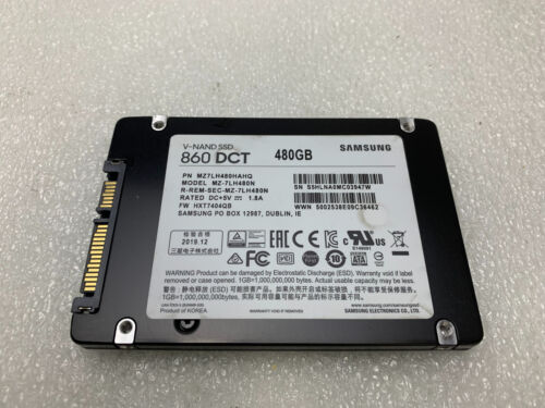 Samsung V-NAND SSD 883 DCT 480GB 2.5″ SATA Solid State Drive SSD Grade A