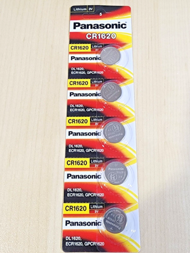 5 x Panasonic CR1620 3V Lithium Battery Coin Cell  ECR1620 DL1620 EXP. 12/2034