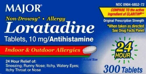 Amazon BasicCare Allergy Relief Non-Drowsy Loratidine 10 mg 300 Tabs Exp 09/25