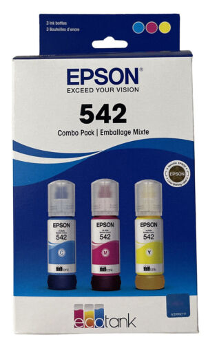 EPSON 542 Ecotank Ink Ultra-High Capacity Bottle Color Combo Pack (T542520-S)