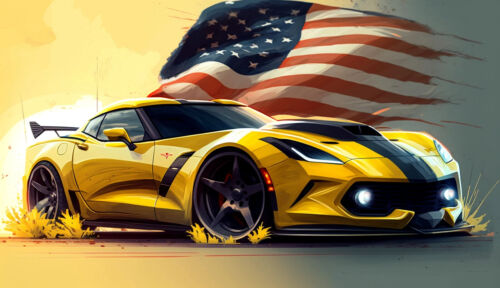 C7 Chevy Corvette AI generated | 24×36 inch POSTER |