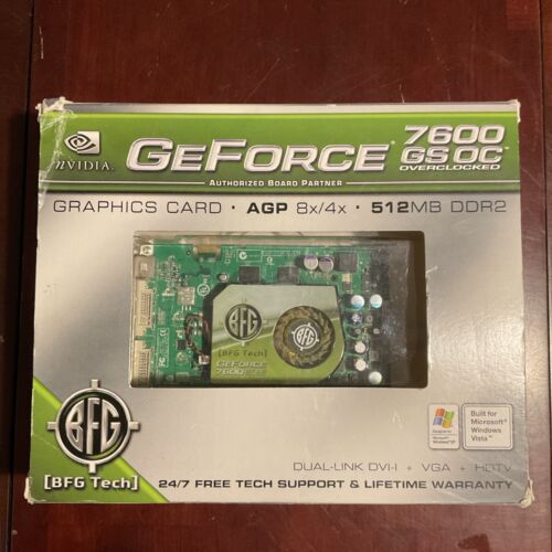 BFG Nvidia GeForce 7600 GS 512MB AGP Video Graphics Card Untested