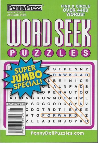 Penny Press Easy Word Seek Puzzles  Digest Size January  2025