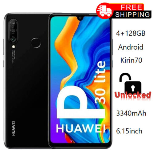 New Unlocked Huawei P30 lite 4+128GB Smartphone with Google Services(BLACK)