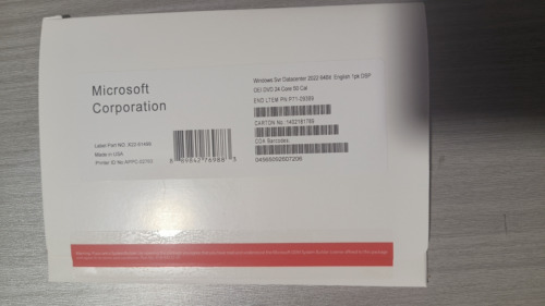 New Factory Sealed Microsoft Windows Server 2022 Datacenter Core 50 CALs 24 Core