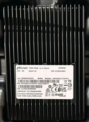 Dell 1.6TB PCIe Gen4 NVMe MU TLC 2.5 SSD D7-P5600 (C9X5T)