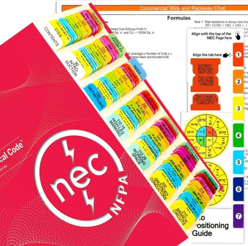 2023 National Electrical Code NEC Colored Tabs, 120 PCS Laminated Waterproof NEC