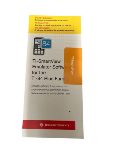 Texas Instruments Ti Smart View Emulator Software For Ti 84 Plus CE Family Only