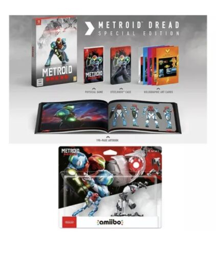 Metroid Dread Special Edition Nintendo Switch + amiibo bundle 2 pack SHIPS TODAY