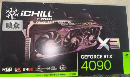 (FOR PARTS) INNO3D RTX 4090 ICHILL 24G GPU (No Core & VRAM) With Box *As Is*