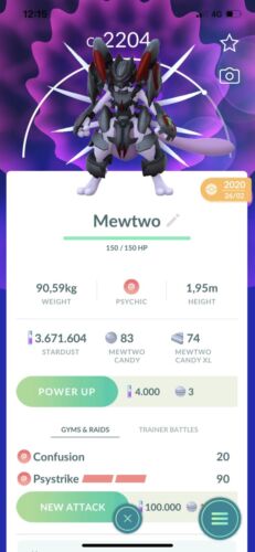 Trade 1M Stardust Armored Mewtwo – Pokémon Go