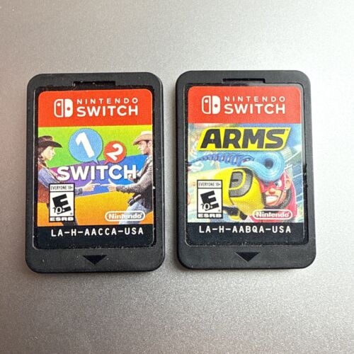 1-2 Switch & ARMS Nintendo Switch Game BUNDLE Cartridge Cart Only Tested