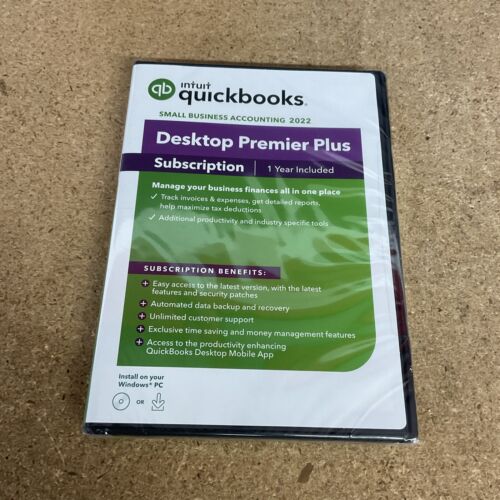 Intuit QuickBooks Desktop Premier Plus 2022 Accounting Software