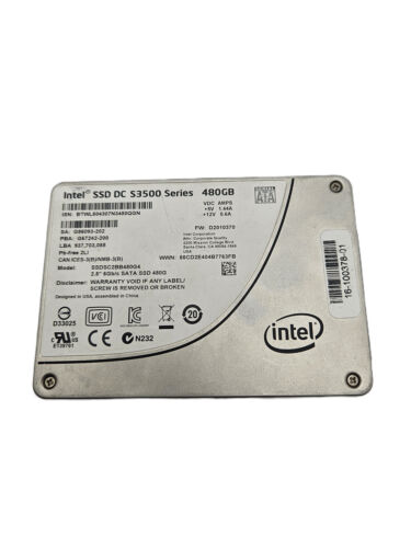 Intel DC S3500 Series 480GB 2.5″ SATA SSD – SSDSC2BB480G4 (READ DESCRIPTION)