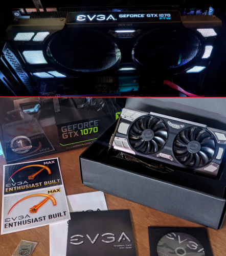 LED + BACKPLATE! EVGA NVIDIA GeForce GTX 1070 FTW GAMING 8GB GDDR5 1797MHz Boost