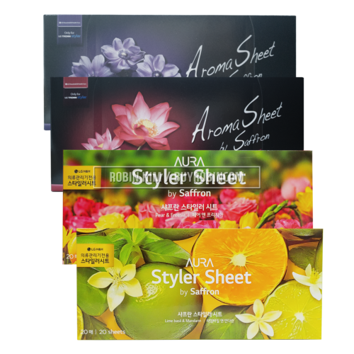 LG Genuine TROMM AURA Styler Aroma Sheet by Saffron Pink Pear Lime 20 sheets