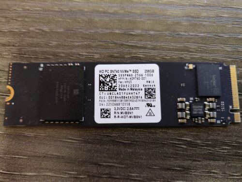 Western Digital SN740 256GB M.2 NVME PCIe Gen 4 2280 HP SSD