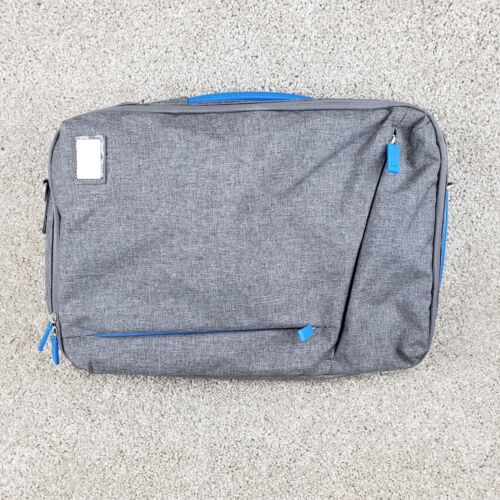 Workday Convertible Messenger Bag Gray Blue Laptop Commuter Travel Backpack