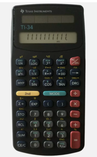 2 Texas Instruments TI-34 Scientific Solar Calculator