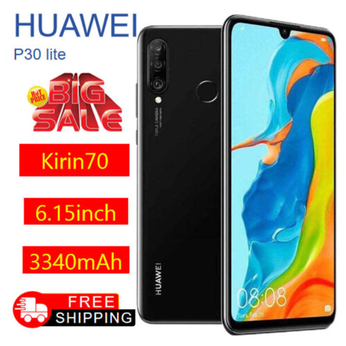 Unlocked Huawei P30 Lite 6.15”Android 4/6+128GB New Sealed – Big Sale  BLACK