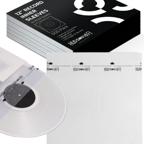 Hudson Hi-Fi Anti-Static Vinyl Record Inner Sleeves – 500 Pack