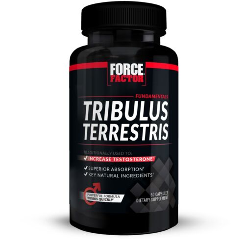 Force Factor Tribulus Terrestris 1000mg 45% Saponins Safe Testosterone Booster