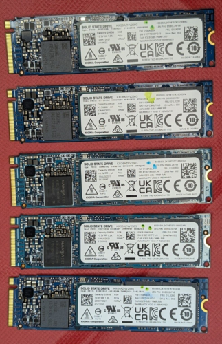 (LOT of 5ea) KIOKIA 256GB M.2 2280 NVMe SSD  KXG60ZNV256G FRU 01LX200 wiped